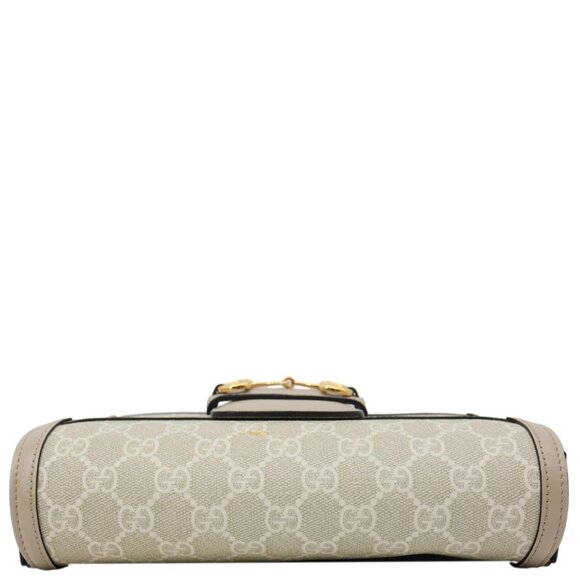 Gucci Horsebit 1955 Small GG Supreme Canvas Shoulder Bag Beige 735178 - Picture 10 of 16